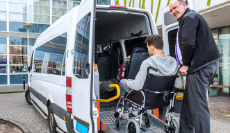 man helping his patient